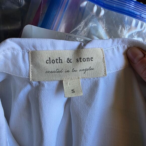 Anthropologie Cloth & Stone White Sleeveless Hipster Top Small - Picture 5 of 8